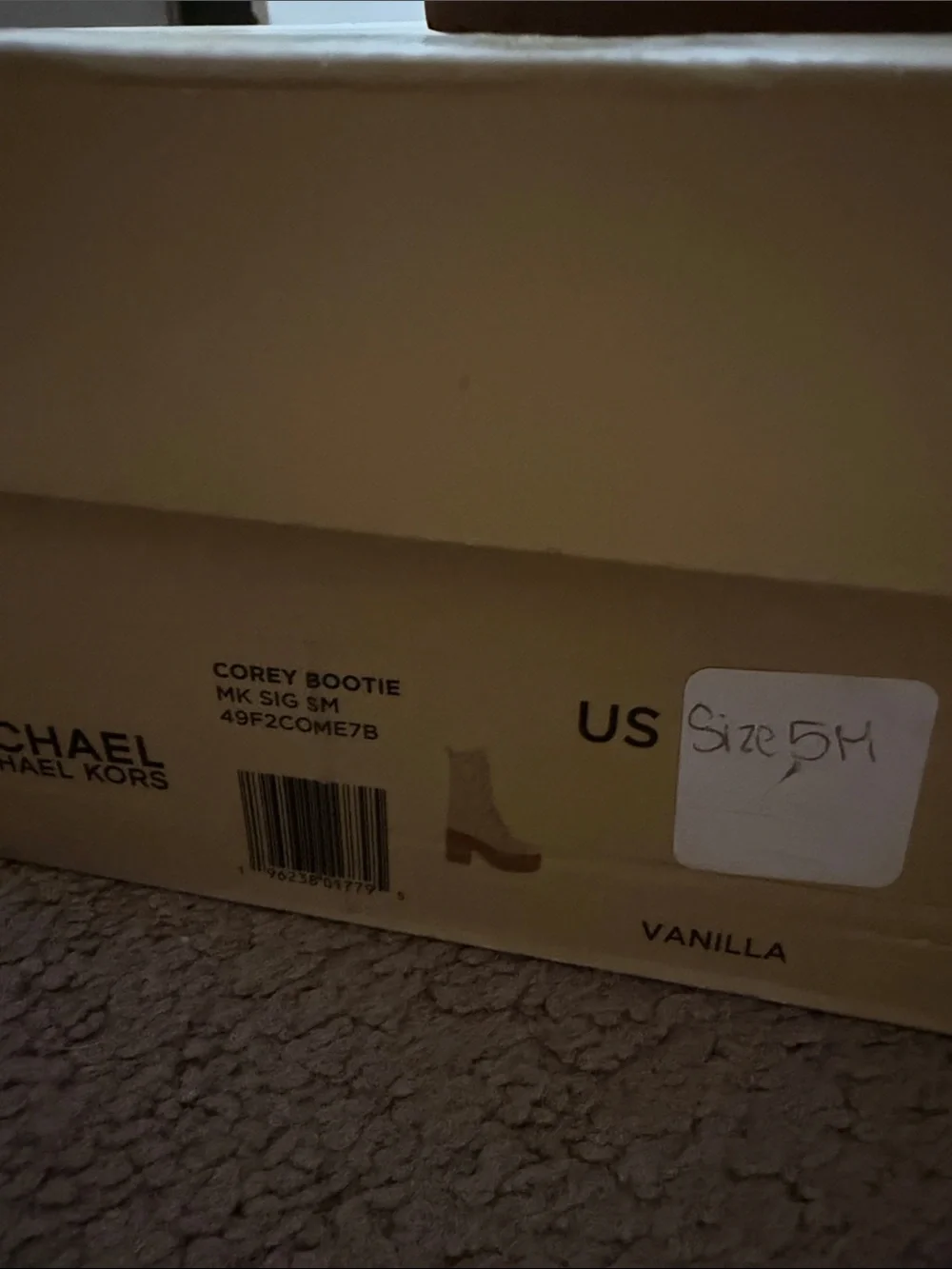 Michael Kors Cream/Tan MK Logo Lace-Up Platform Boots